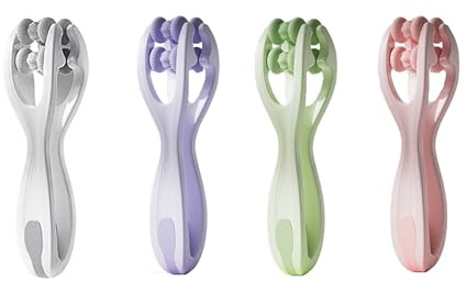 4 Stücke,Hand Und Fingermassagegerät,Finger Massage Mit 2 Massageoptionen,Finger Roller Massage Tool,Double Roller Hand Massager,Für Arthritis, Blutkreislauf, Stressabbau, Steifheit