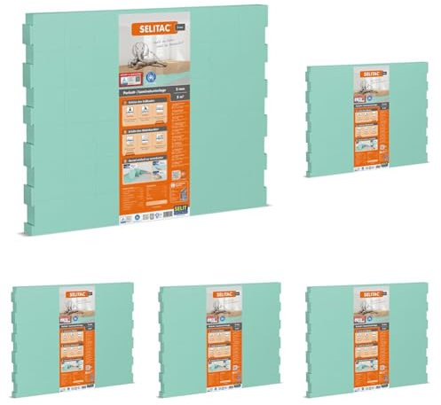 SELITAC 5 mm - Verlegeunterlage für Parkett und Laminat (5 m²) (Packung mit 5)