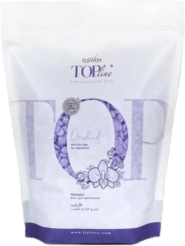 Italwax Top Line Orchid Hard Wax Beads – 750g (1.65 lbs) – Strip-Free Hair Removal Wax, Unscented, Gentle on Sensitive Skin, Ideal for Bikini Line & Underarms, Professional & Home Use