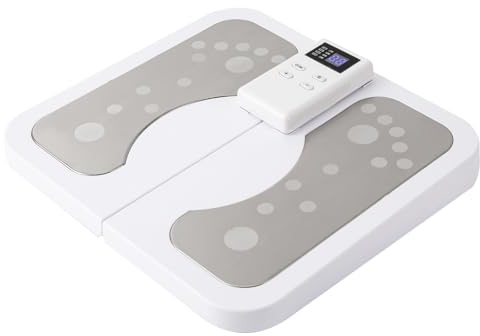 EMS Fußmassagegerät,Durchblutungs-Stimulator beine mit Niedrigfrequenz-Impuls-Technologie,6 Modi,50 Intensitätsstufen,LED-Display,Elektrischer Muskelstimulator für Lindert Krämpfe,Schmerzen