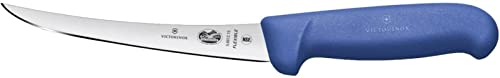 Victorinox Fibrox Couteau de Cuisine/Couteau à Désosser, Manche Ergonomique, 15 Cm, Bleu