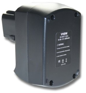 vhbw 1x Batterie Compatible avec Metabo BZ 12 SP, SSP 12, BSZ 12 Impuls, BSZ 12 Premium, BS 12 SP, BSZ 12 Outil électrique (3000 mAh, NiMH, 12 V)