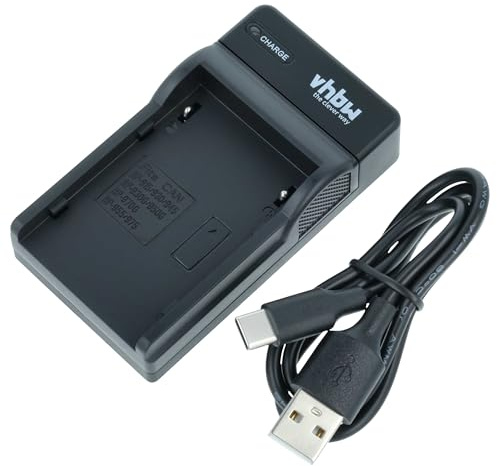 vhbw USB-C Ladegerät kompatibel mit Canon G-1000 | G-1500, G-10Hi, G-30Hi, G-45Hi, G-35Hi, GL1 Kamera Camcorder - Ladeschale + USB-C Kabel Ladeanzeige