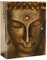 banjado® XXL Medizinschrank abschliessbar mit Motiv Buddha Gold 35x46x15cm - großer Arzneischrank/Medikamentenschrank aus Metall zur Medikamenten Aufbewahrung - Apothekerschrank mit 3 Schlüsseln