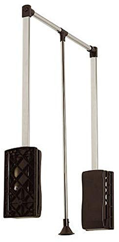 SO-TECH® Kleiderlift Lift breitenanpassbar von 875-1200 mm schwarz (Beschlag ohne Schrank!)