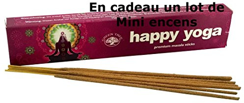 Packung green tree Masala Happy Yoga – Lot de 3 Boxen mit einem Stück mini Packung inkl. – Kostenloser Versand
