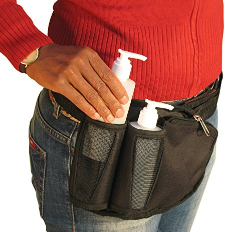 WellTouch Double « Oil Holster », noir, Porte-bouteille avec deux bouteilles (250 ml) …