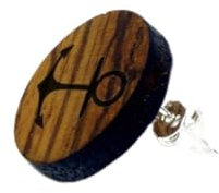 NaturSchatulle Holzohrringe Gravur Anker I Holzschmuck Holz Ohrringe 925 Sterling Silber natürliche Ohrschmuck Ohrstecker Damen Zebrano