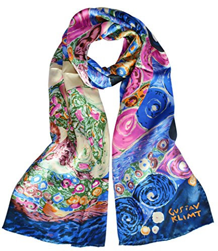Van Gogh und Claude Monets Gemälde, modischer Seidenschal, Premium-Schal, Wickelkunst (Van Gogh – Sternennacht), G Klimt-Virgin, Medium