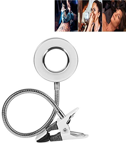 YUYTE Usb Leselampe, Kaliper, 360 ° Flexible Led Tattoo Light Zum Augenbraue Tattoo Tätowierung Maniküre Wimpernverlängerung, Kaltlichtlampe mit Klem
