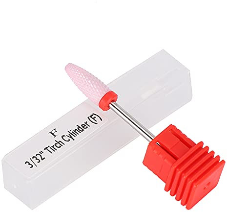 Broca de cerámica para uñas, con forma de cilindro, con cabeza de pulido, para uñas, para pulir uñas, herramientas de manicura, brocas para manicura fina (5 tipos)(21st)