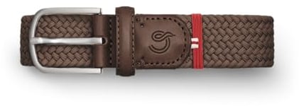La Boucle Elastischer Stretchgürtel für Damen und Herren, flexibler Flechtgürtel mit Metallschnalle, Gürtel Herren Braun mit Einheitsgröße durch Stretchmaterial