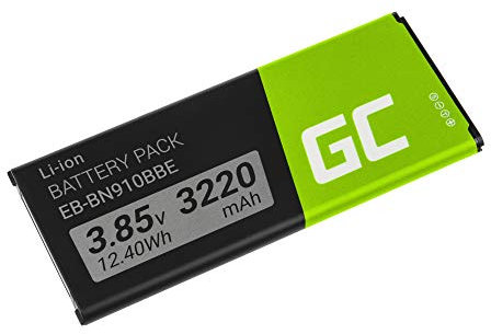Green Cell EB-BN910BBE Akku für Samsung Galaxy Note 4 N910 N910F | Li-Ion Zellen | 3220mAh 3.7V | Ersatz Smartphone Batterie | Markenakku | Volle Kompatibilität | Reale Kapazität | ohne Memory-Effekt