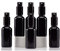 YIZHAO Negro Bote Spray Pulverizador Cristal 30ml, Pulverizador Cristal Pequeño con Fina Niebla, para Aceite Esencial, Aromaterapia, Perfume,Limpieza, Viaje, Agua,Farmacia, Laboratorio – 6Pcs