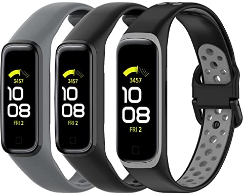 SenMore 3 Pezzi Cinturino Compatibile con Samsung Galaxy Fit2, Cinturino in Silicone di Ricambio per Orologio Samsung Galaxy fit2