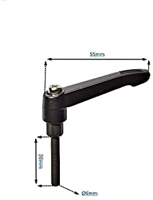 Klemmschraube M6 x 30 mm | Klemmhebel Exzenterhebel Spanngriff Spannschraube Verschlusshebel Klemmgriff | Zink Druckguss Griff