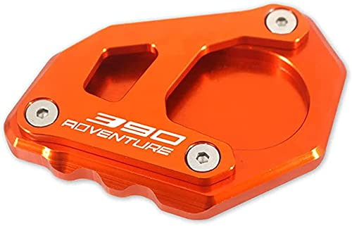 ZXCY Motorrad Kickstand Pad Platte, für KTM 390 ADV Adventure 390ADV 2020 2021 CNC Ständer Seitenständer Vergrößerungsplatte Verlängerungskissen Mit Logo