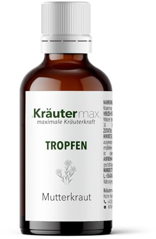 Kräutermax Nutrient Drops Tincture 1 x 50 ml, Vegan, with Herba Chrysanthemum Parthenium