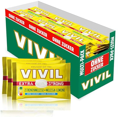 VIVIL Extra Strong Zitronenmelisse, 26 x 3er Pack, extra starke Pastillen mit Zitronenmelissegeschmack, zuckerfrei & vegan, 78 x 25g