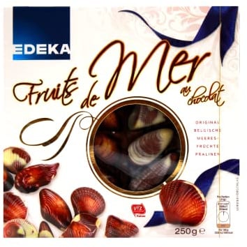 Edeka Fruits de Mer au chocolat original Belgische Pralinen, 6er Pack (6 x 250g)