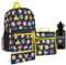 Pokemon Backpack Set 4 Pcs Water Bottle Backpack Pencil Case Insulated Lunch Bag or Wallet Anime School Supplies Travel (Black/Multi 4 Pcs Set)