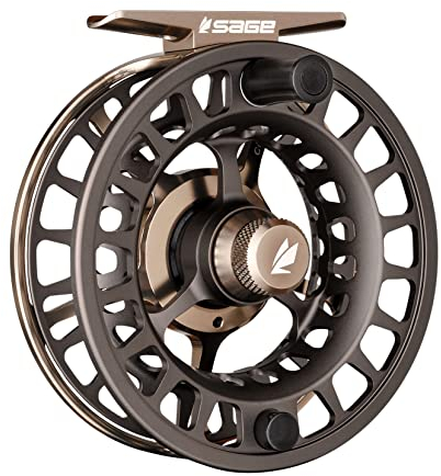SAGE Spectrum LT Fliegenrolle, One Revolution Drag Knob, großes Arbor Design, Morel, 5/6