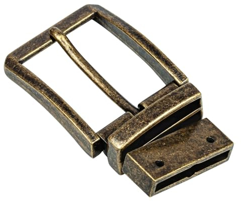 DJCAIZYY Gürtelschnalle, Ersatzschnalle, wendbar, klassisch, Business-Schnalle, 35 mm - 40 mm, Bronze, 1 3/8 (35mm)
