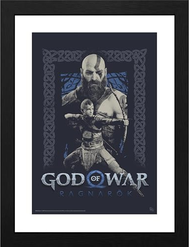 GB eye God of War Kratos and Atreus 30 x 40 cm großer gerahmter Sammlerdruck