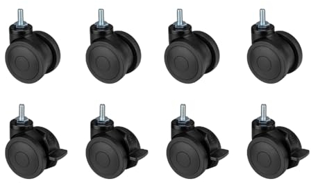 OPLITE Castor Wheel GTR S8 Juego de 8 ruedas para cabina de simulador de carreras