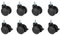 OPLITE Castor Wheel GTR S8 Juego de 8 ruedas para cabina de simulador de carreras
