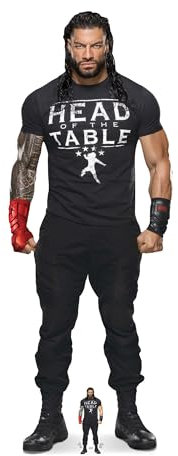 Star Cutouts SC4326 Roman Reigns Head of The Table WWE Pappaufsteller in Lebensgröße mit Mini – ideal für WWE-Fans, Sammler und Event-Dekorationen