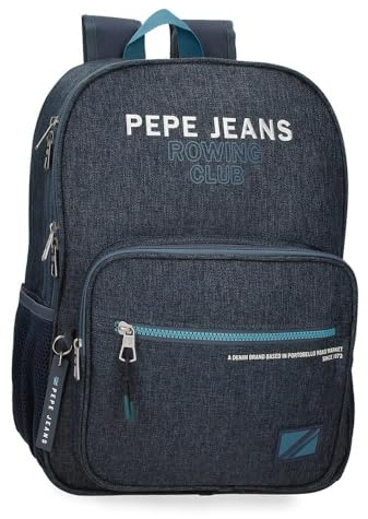 Pepe Jeans Edmon Mochila Escolar Azul 30x40x12 cms Poliester 15,6L by Joumma Bags