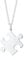 Treasure Bay Mens Womens Silver Necklace | Classic 925 Sterling Silver Jigsaw Puzzle Pendant with 18In Chain Necklace for Women and Men