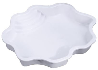 MagiDeal Plat d'eau pour Reptiles, Piscine pour Tortues, avec Rampe, Bain de Tortue, Bol d'eau pour Tortues, Plat d'alimentation pour lézards, Tortues, Blanc