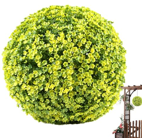 Nuytghr Artificial Topiary Ball | Topiary Plant Sphere Boxwood Shape Ball, UV Resistant Decorative Balls, Synthetic Shape Ball, Artificial Boxwood Ball for Home, Garden, Patio Decoration