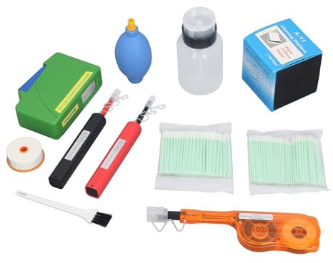 Boîte de Nettoyage de Fibre Optique, 12 Pièces Nettoyage Efficace Kit de Nettoyage de Fibre Optique 1,25 Mm 2,5 Mm SC FC St LC MU MPO MTP Kit de Stylo Nettoyant pour Fibre