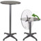 TRUTZHOLM 2in1 Stehtisch höhenverstellbar 70/115 cm Ø 60 cm Aluminium Anthrazit mit klappbarer Tischplatte Bistrotisch Partytisch Bartisch Beistelltisch Indoor & Outdoor | Empfangstisch für Feste