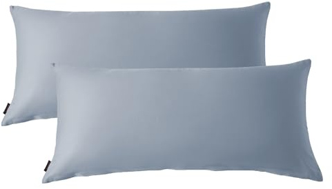 SOULFUL Satin Kissenbezug 40x80 Baumwolle Kissenbezüge 2 Teilig AshleyBlau | Satin Kissenbezüge 2 Teilig mit Reißverschluss,ÖkoTex Zertifiziert, Weich und Bequem
