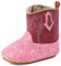 LACOFIA Stivaletti Invernali Neonata Stivali Primi Passi Stivali Western Cowboy Bambina con Suola Morbida Antiscivolo Rosso 6-12 Mesi