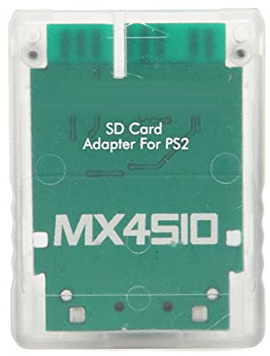 Ejoyous Lettore di schede di memoria per PS2, MX4SIO SIO2SD, adattatore micro memory card, fatto a mano, stabile, ricambio per micro lettore di schede di memoria per PS2 (trasparente)
