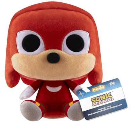 Funko Plush: Sonic the Hedgehog - Knuckles the Echidna | Official Video Games Merch - Collectable Vinyl Figurine for Shelf Display - Birthday Gift Idea for Fans and Collectors