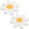 UOCAI 40 Stück Servietten Gänseblümchen Bunt Servietten Sommer Party, Servietten Blumen Napkins Gänseblümchen deko, Servietten Blumenform, Servietten Sommerfest Geschirr Party Dekoration