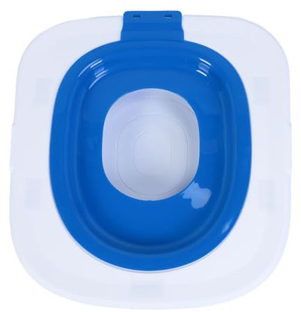 Kit d'apprentissage de la propreté pour Chat, Réducteur de Toilettes réutilisable, Système Amovible d'apprentissage de la propreté pour Chat, Système d'apprentissage de la (Blue)