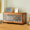 Bamboo Curio Vitrine - 1-5 Etagen Acrylglastür Vitrine, hohe Kapazität Lagerung für Sammlerstücke, Flip-Top-Design, starke Tragfähigkeit, elegante Wohnkultur