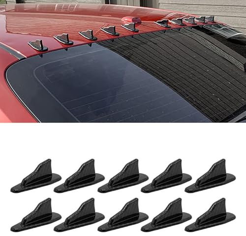 YPSQQHD Haifischflossen-Aufkleber für Autos, kompatibel für ZEEKR 001 007 X 7X, Selbstklebende dekorative Dachdekoration im Spitzen Stil, Außenzubehör,B-Carbon-Fiber-Look