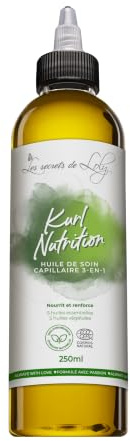 Les Secrets de Loly – Kurl Nutrition – 3-in-1 Haaröl Nährend & Stärkend – Für welliges, lockiges, krauses & afro Haar – 100% natürliche Inhaltsstoffe – 250 ml