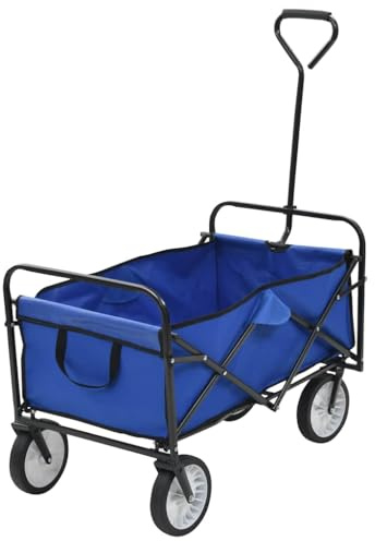 Lumanois Klappbarer Handwagen Stahl Blau,9.54kg,143779