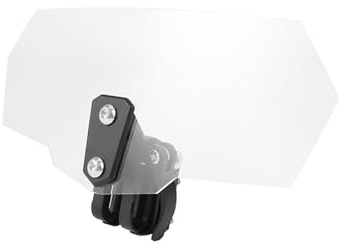 Universal Motorrad Risen Clip Auf Windschutzscheibe Windschutzscheibe Verlängerung Spoiler Air Deflektor Fit Für BMW R1200GS(Clear-Black Bracket)