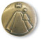 Madonna - Jungfrau Maria, Mutter Gottes, Handschmeichler, Bronze, 4cm
