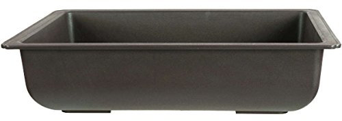Bonsai pot 42x33.5x10.5cm dark brown rectangular plastic